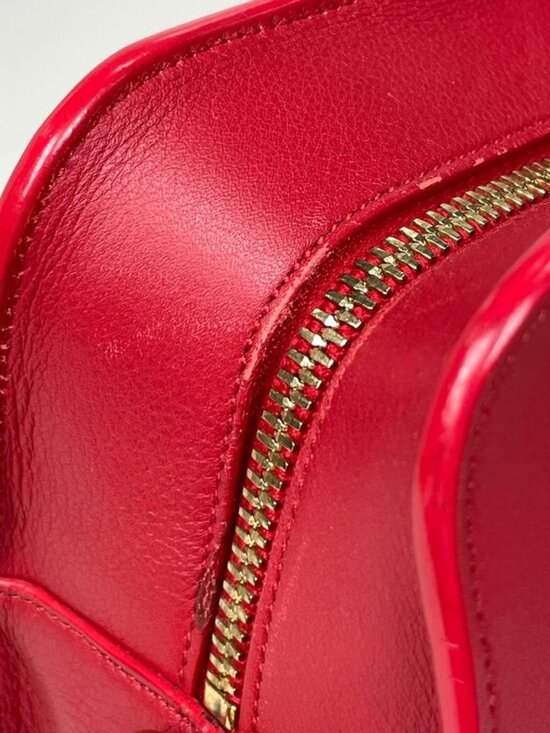 Saint Laurent Paris Baby Cabas 2-Way Shoulder Bag Leather Red - Picture 5 of 9